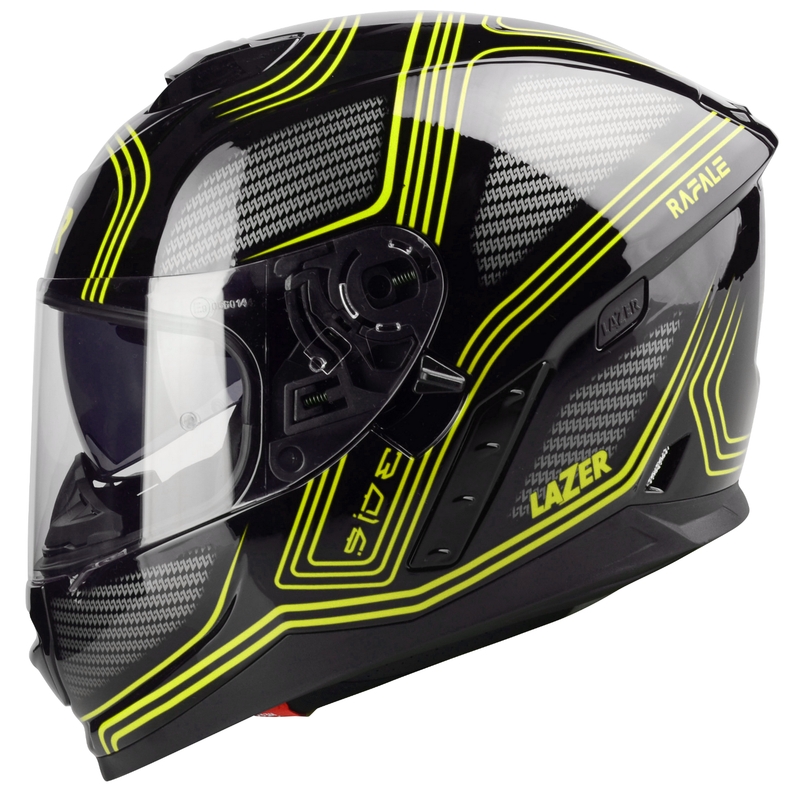 Integraal motorhelm Lazer Rafale EVO Darkside zwart-grijs-fluogeel uitverkoop