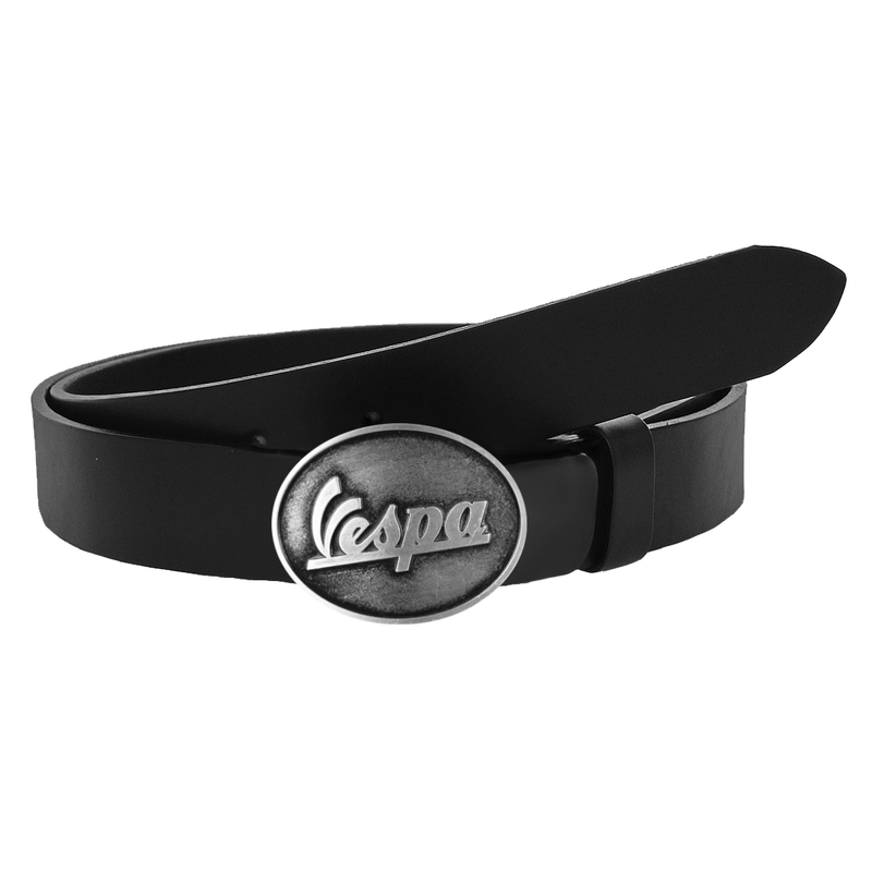 Leren moto riem met Vespa gesp