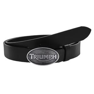 Leren moto riem met Triumph gesp