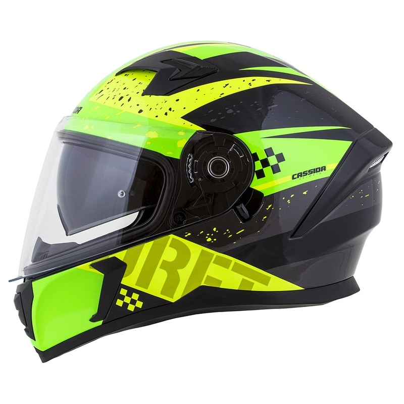 Integral motorhelm Cassida Integral 3.0 DRFT groen en parelgeel