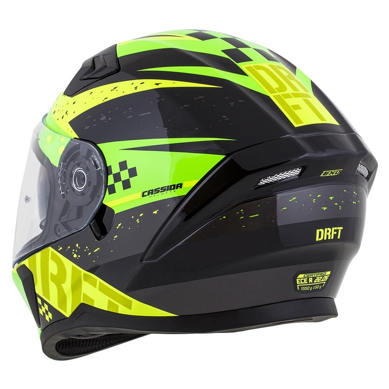 Integral motorhelm Cassida Integral 3.0 DRFT groen en parelgeel