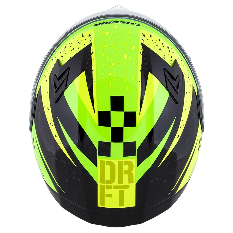 Integral motorhelm Cassida Integral 3.0 DRFT groen en parelgeel