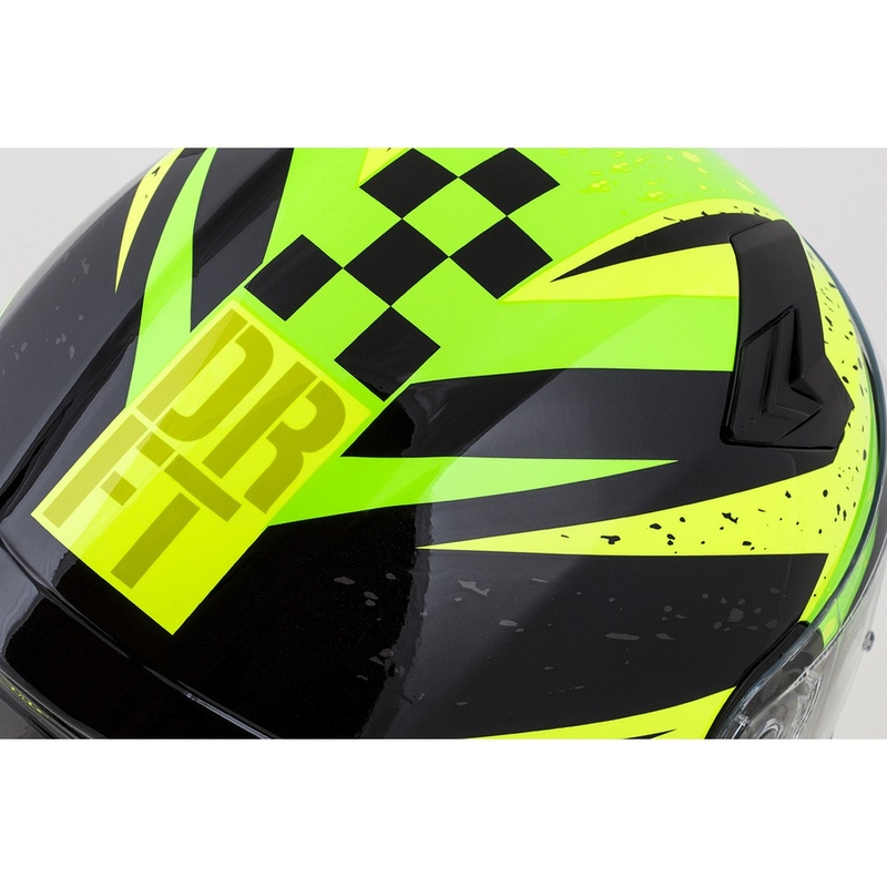 Integral motorhelm Cassida Integral 3.0 DRFT groen en parelgeel
