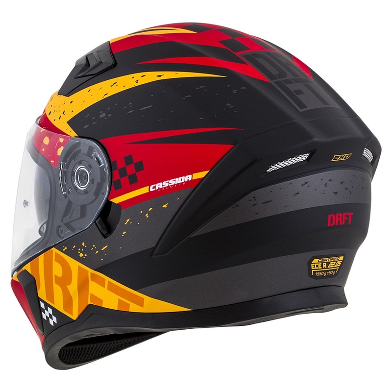 Integraal motorhelm Cassida Integral 3.0 DRFT oranje-fluorood