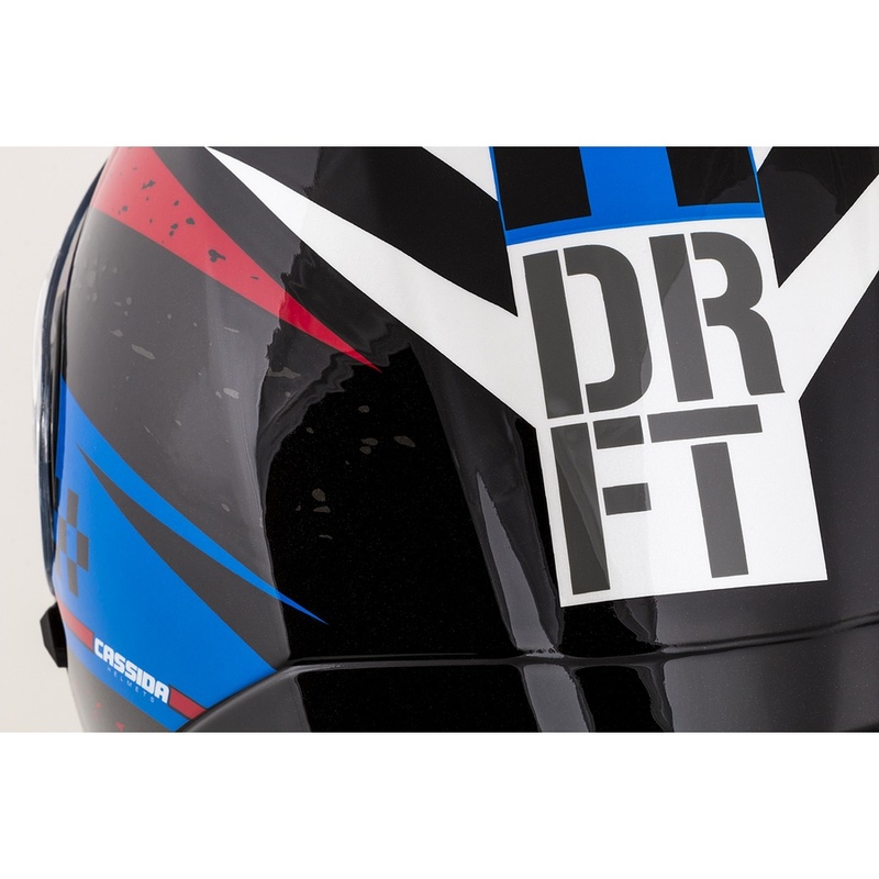 Integral motorhelm Cassida Integral 3.0 DRFT rood-parelmoer blauw