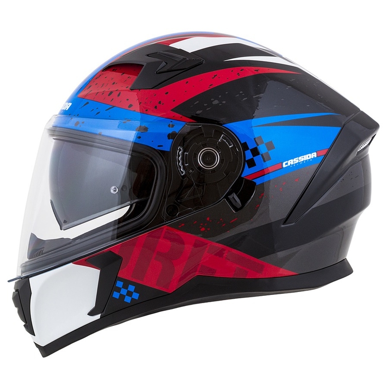 Integral motorhelm Cassida Integral 3.0 DRFT rood-parelmoer blauw
