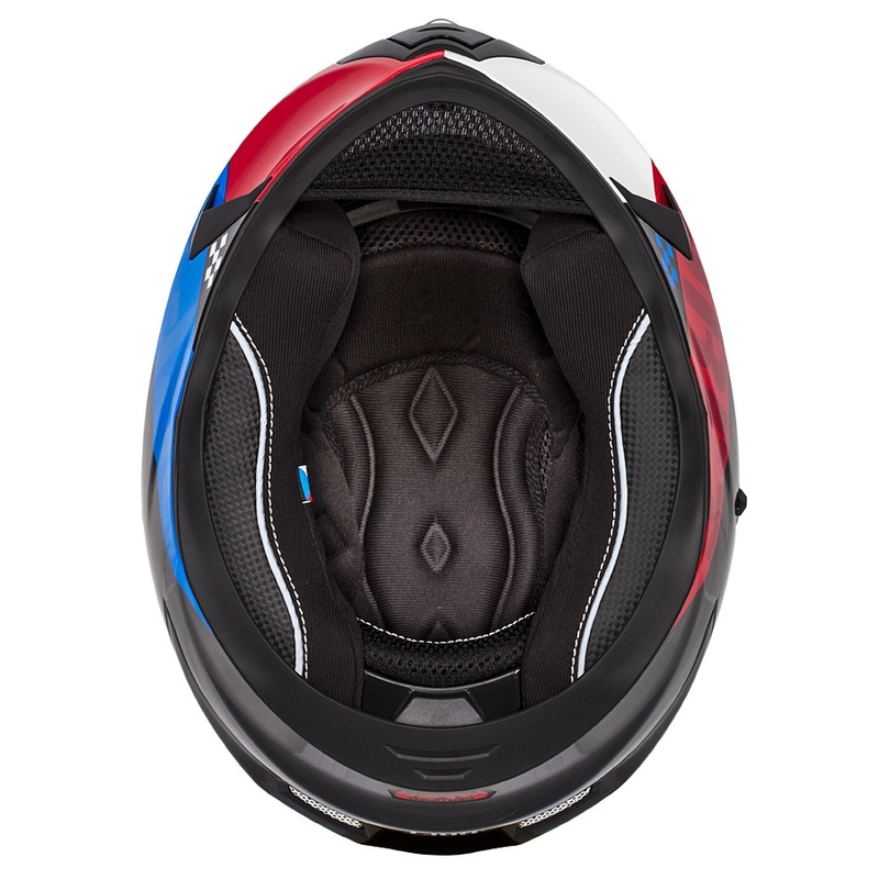 Integral motorhelm Cassida Integral 3.0 DRFT rood-parelmoer blauw