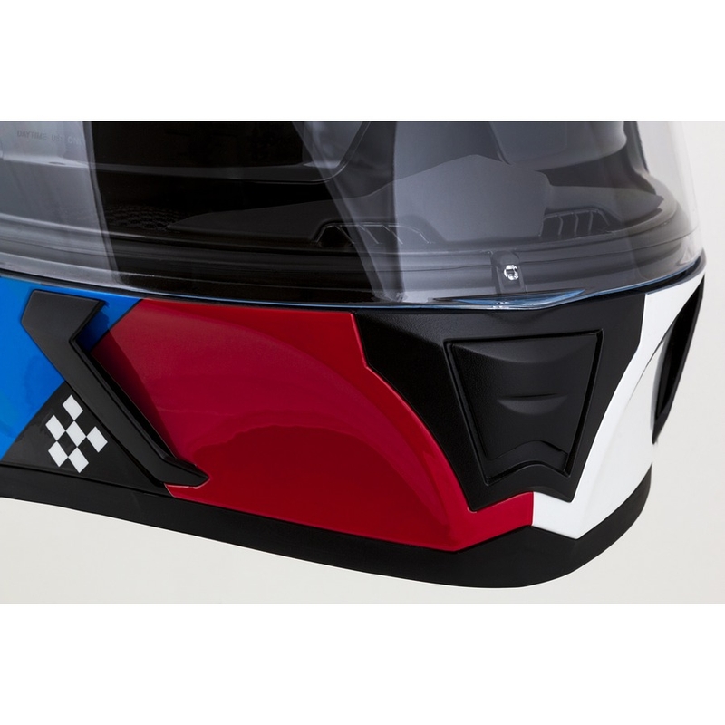 Integral motorhelm Cassida Integral 3.0 DRFT rood-parelmoer blauw