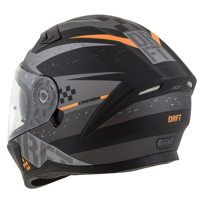 Integral motorhelm Cassida Integral 3.0 DRFT mat grijs-zwart-oranje