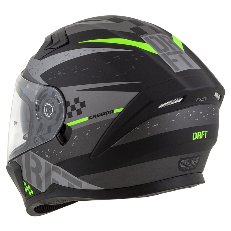 Integral motorhelm Cassida Integral 3.0 DRFT mat grijs-zwart-groen