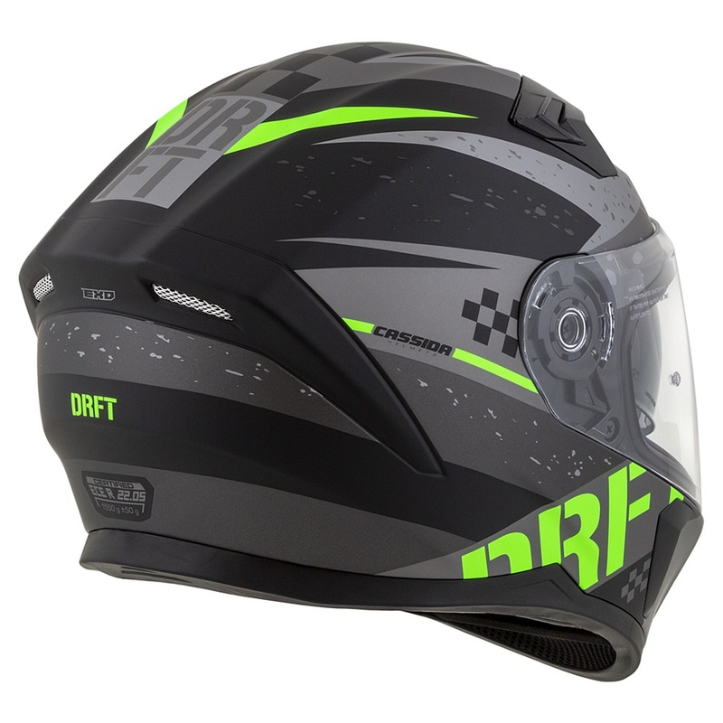 Integral motorhelm Cassida Integral 3.0 DRFT mat grijs-zwart-groen