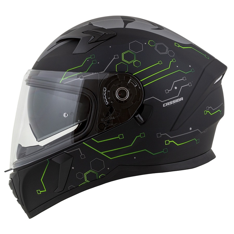 Cassida 3.0 Hack Integrale Motorhelm Groen-Zwart Mat
