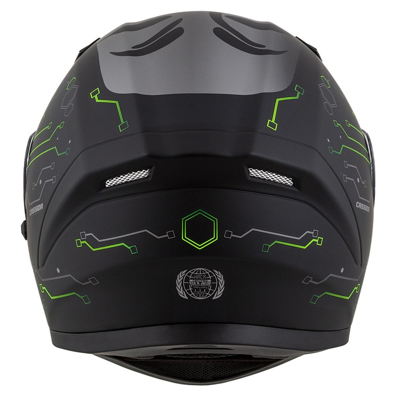 Cassida 3.0 Hack Integrale Motorhelm Groen-Zwart Mat