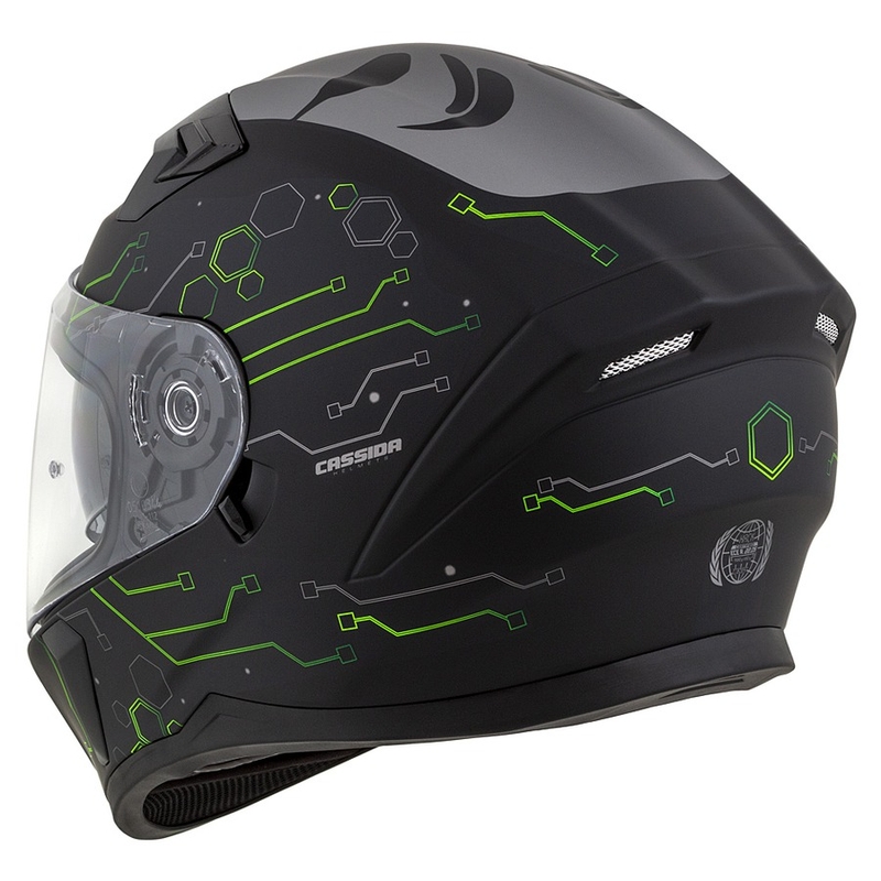 Cassida 3.0 Hack Integrale Motorhelm Groen-Zwart Mat