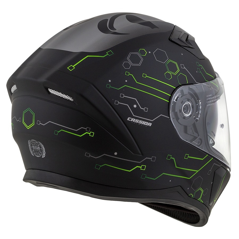 Cassida 3.0 Hack Integrale Motorhelm Groen-Zwart Mat