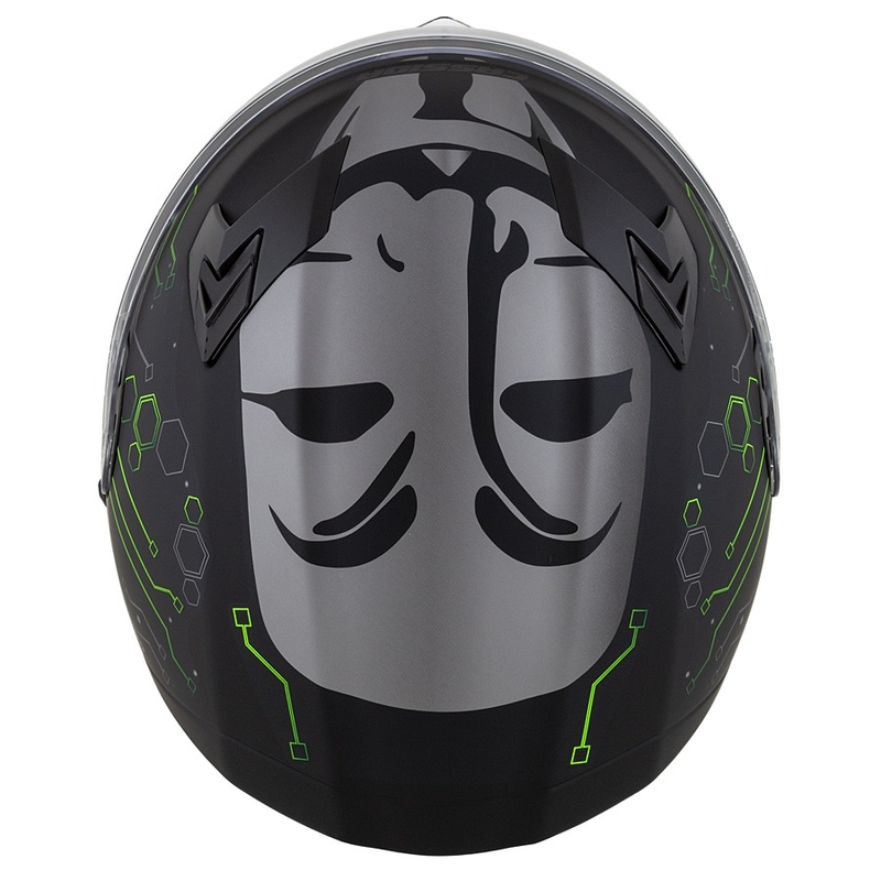 Cassida 3.0 Hack Integrale Motorhelm Groen-Zwart Mat