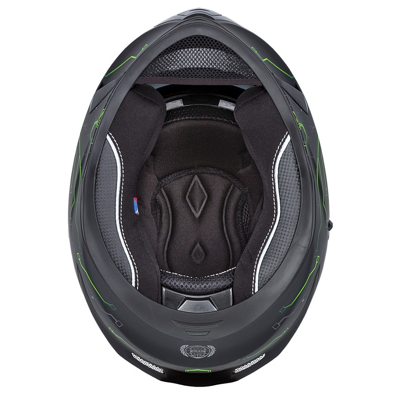 Cassida 3.0 Hack Integrale Motorhelm Groen-Zwart Mat
