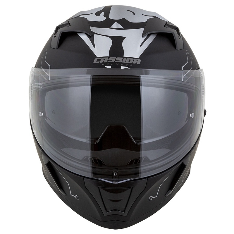 Cassida 3.0 Hack Vision Integral Motorhelm grijs-zilver-zwart mat uitverkoop