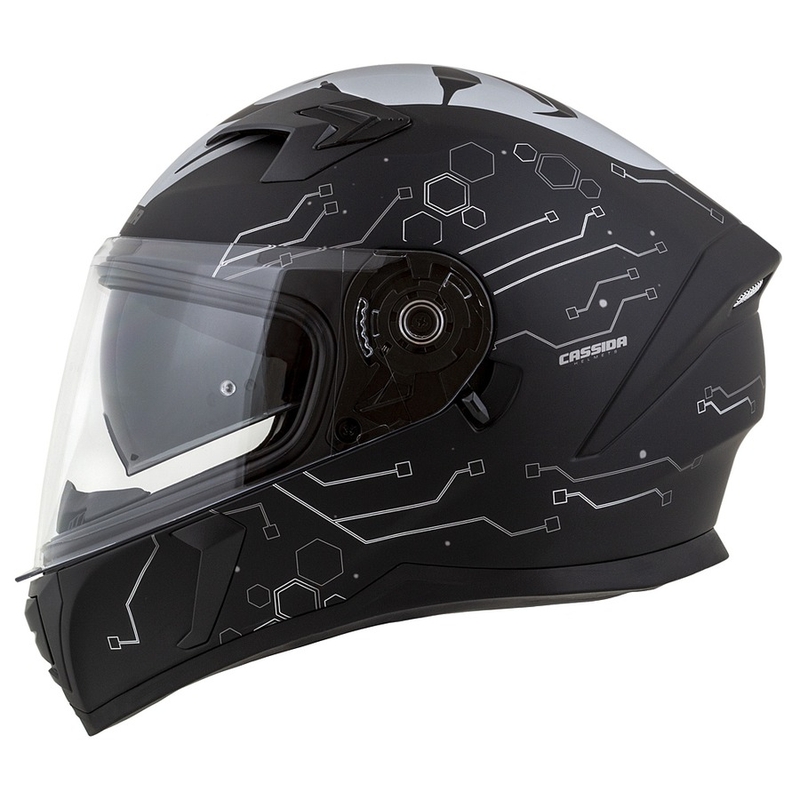 Cassida 3.0 Hack Vision Integral Motorhelm grijs-zilver-zwart mat uitverkoop