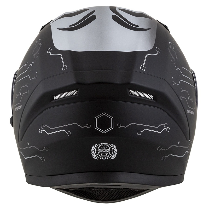 Cassida 3.0 Hack Vision Integral Motorhelm grijs-zilver-zwart mat uitverkoop