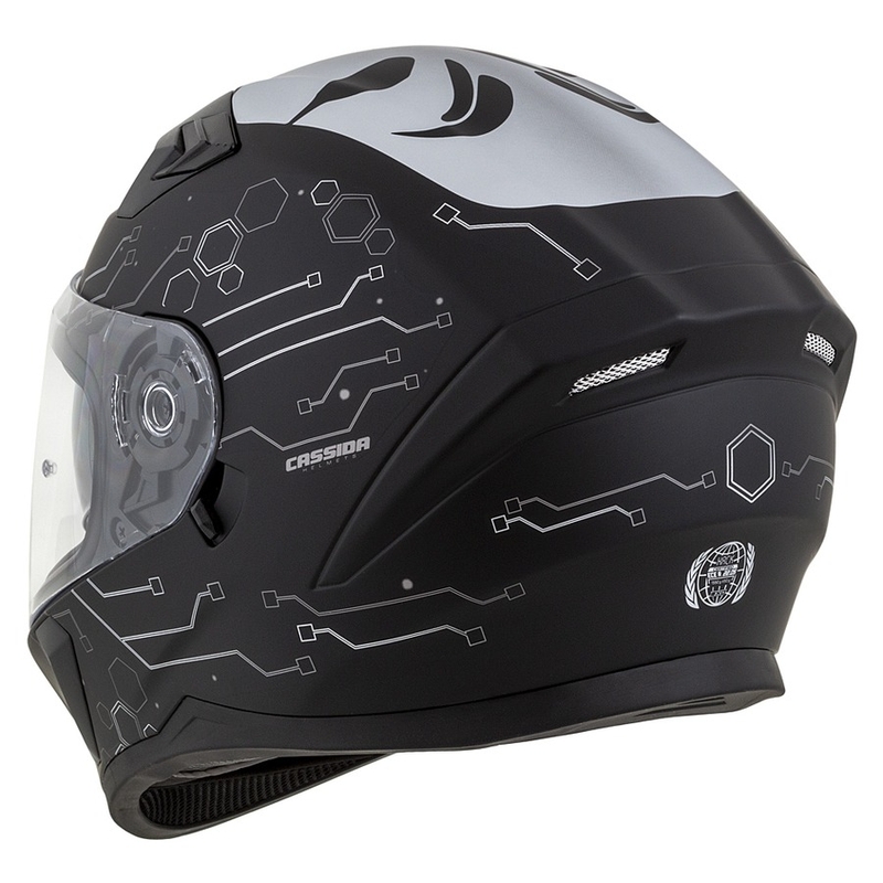 Cassida 3.0 Hack Vision Integral Motorhelm grijs-zilver-zwart mat uitverkoop