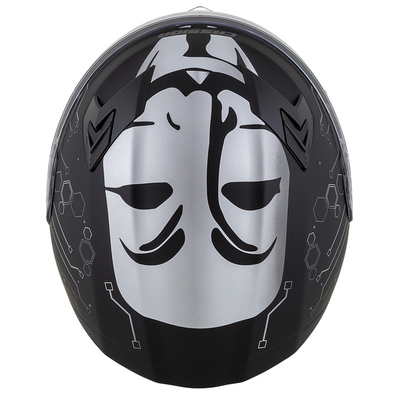 Cassida 3.0 Hack Vision Integral Motorhelm grijs-zilver-zwart mat uitverkoop