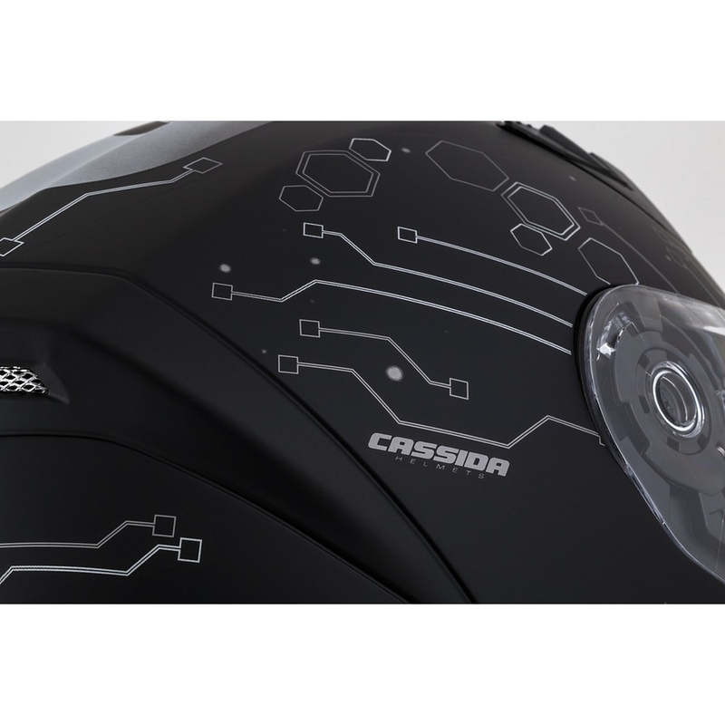 Cassida 3.0 Hack Vision Integral Motorhelm grijs-zilver-zwart mat uitverkoop