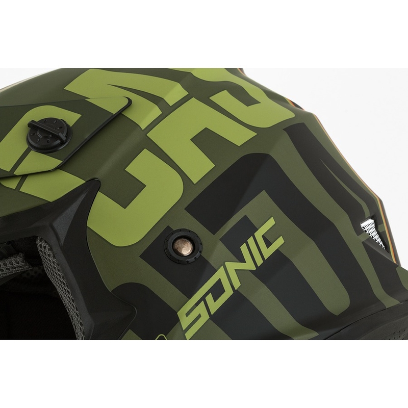 Cassida Cross Cup Sonic motorcrosshelm oranje-groen mat