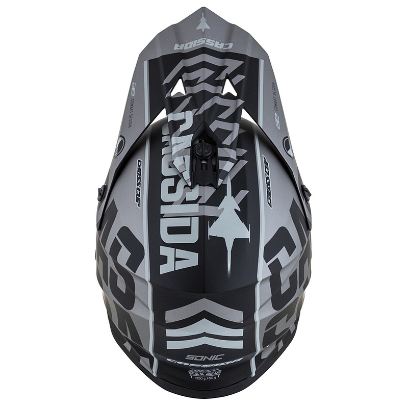 Motokrosová přilba Cassida Cross Cup Sonic černo-šedá matná výprodej