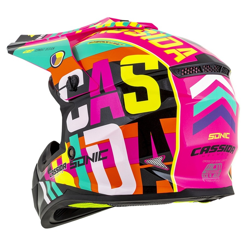 Dětská motokrosová přilba Cassida Cross Cup Sonic Junior multicolor