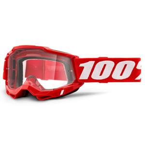 Motorcrossbril 100% ACCURI 2 rood (helder plexi)