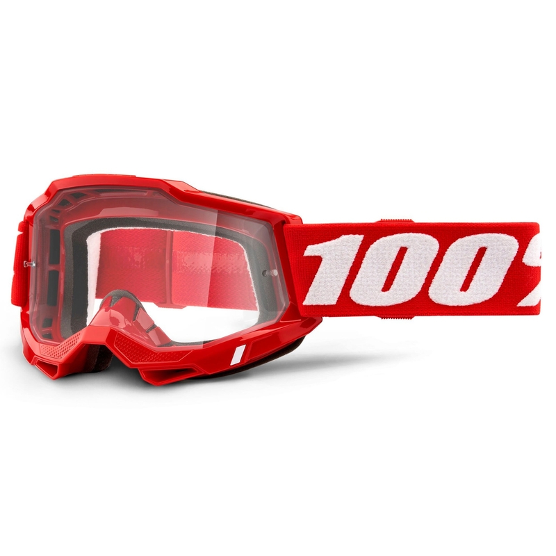 Motorcrossbril 100% ACCURI 2 rood (helder plexi)