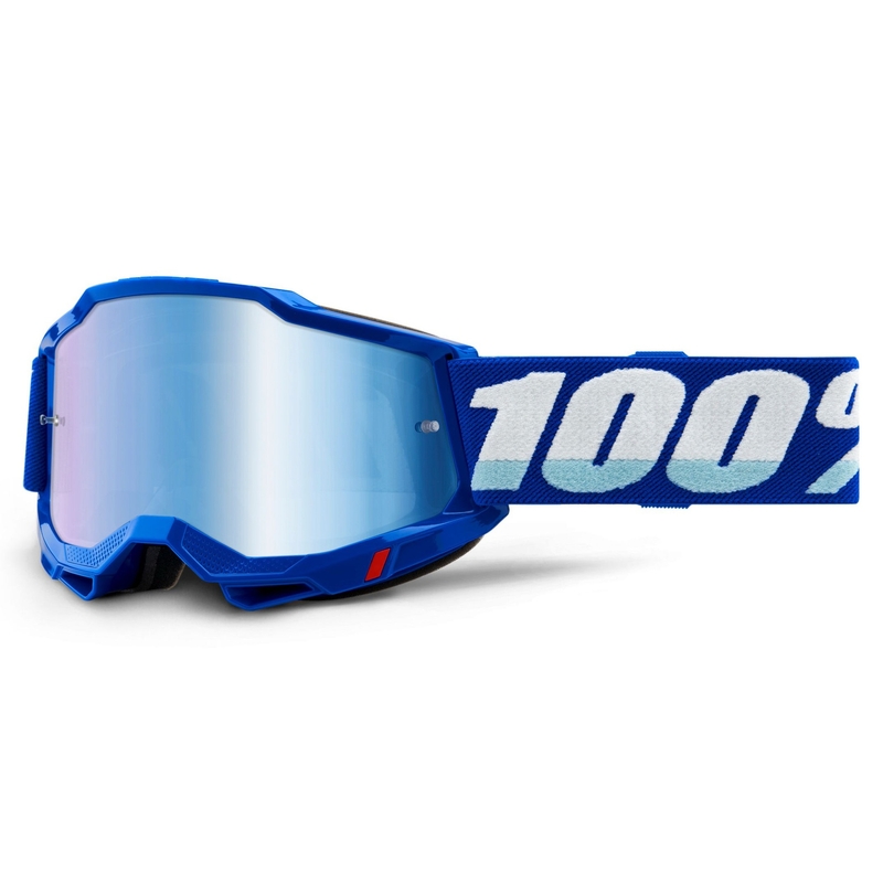 Motorcrossbril 100% ACCURI 2 blauw (blauw gespiegeld plexi)