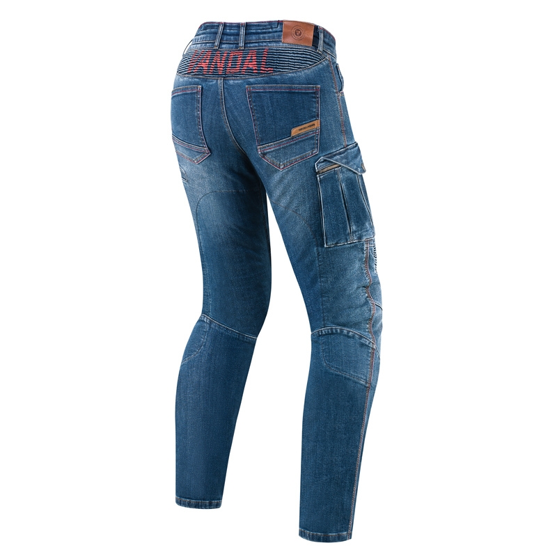 Motorjeans Rebelhorn Vandal blauw gewassen uitverkoop