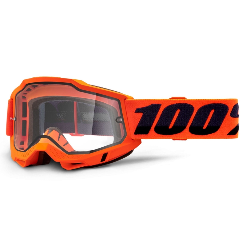 Motorcrossbril 100% ACCURI 2 oranje (dubbel helder plexi)