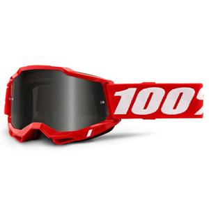 Motorcrossbril 100% ACCURI 2 rood (gerookt plexi)