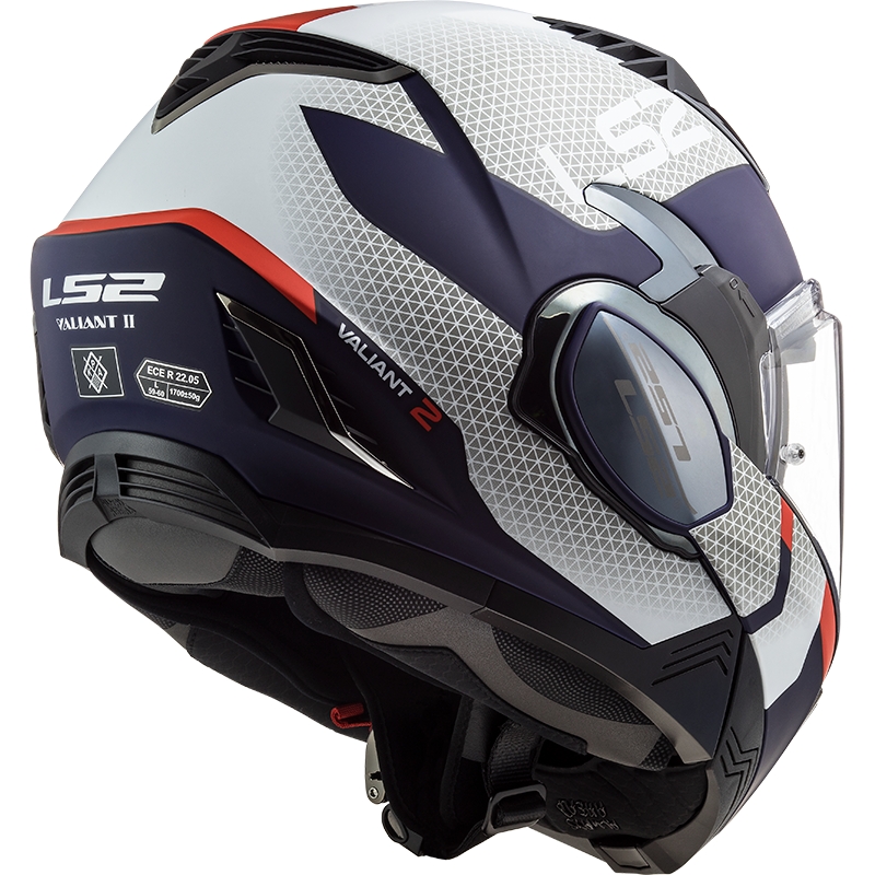 Opklapbare motorhelm LS2 FF900 Valiant II Citius blauw-wit-rood