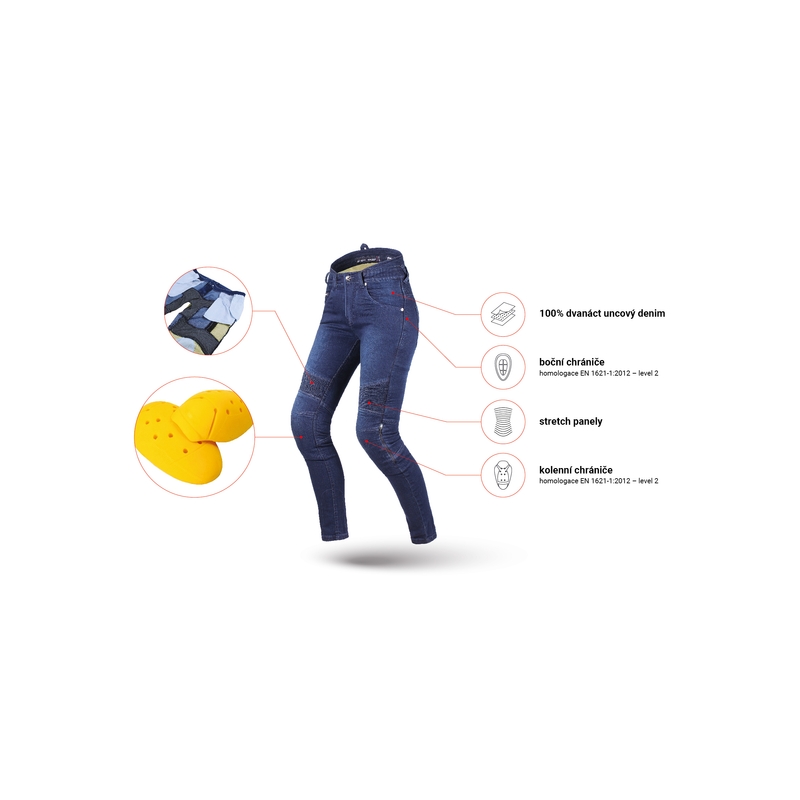 Damesjeans Street Racer Spike II Slim fit CE blauw