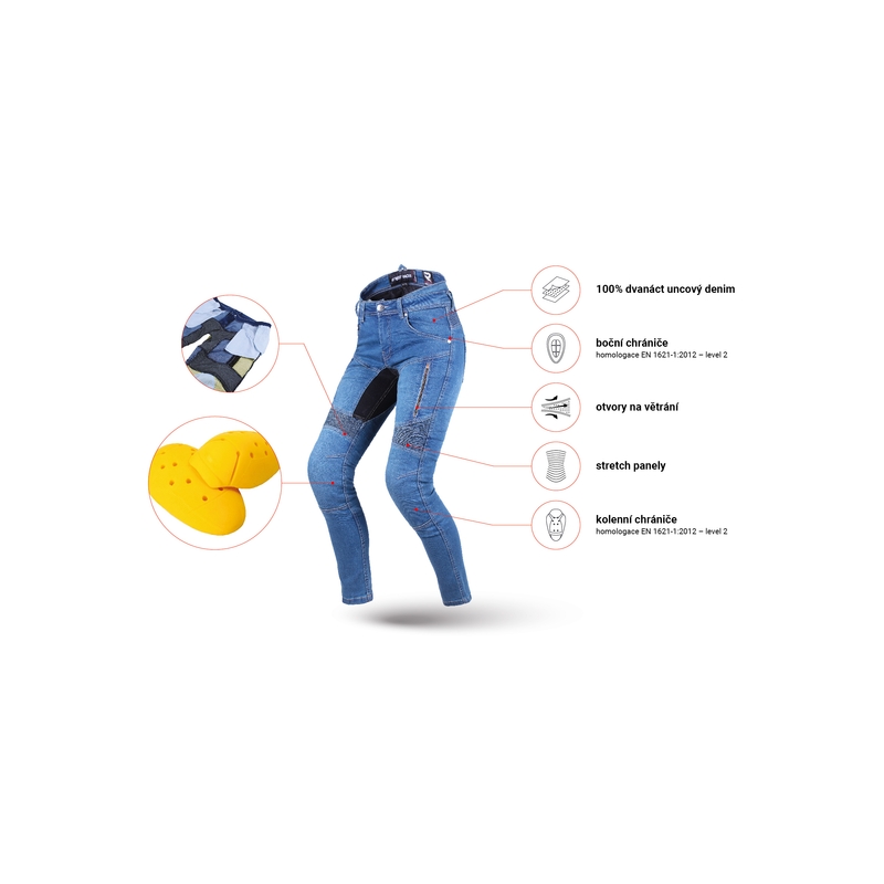 Damesjeans Street Racer Stretch II Slim fit CE blauw