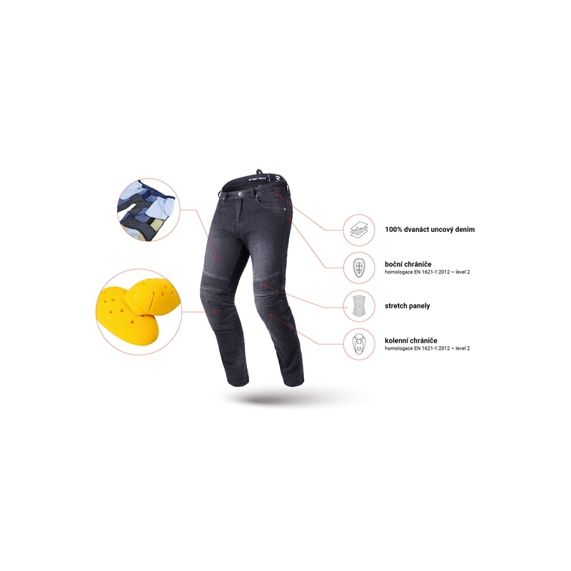 Street Racer Warior CE Zwarte Motorfiets Jeans uitverkoop