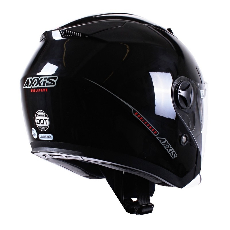 Přilba na motorku otevřená Axxis Boulevard černá výprodej