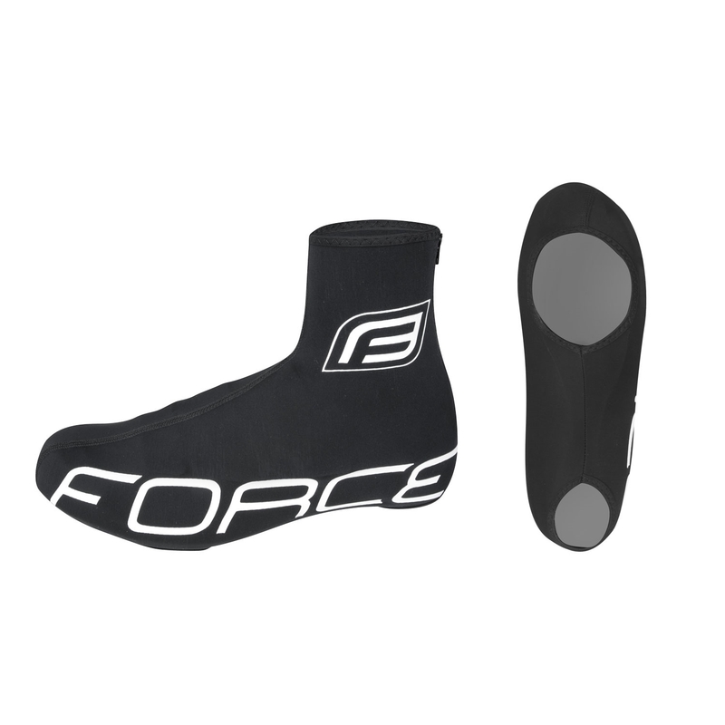 Návleky na cyklistické tretry FORCE Lycra Termo černé výprodej