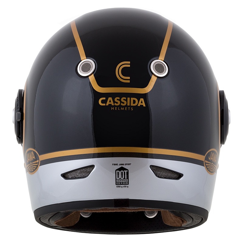 Integraal motorhelm Cassida Fibre Jawa Sport zwart-zilver-goud