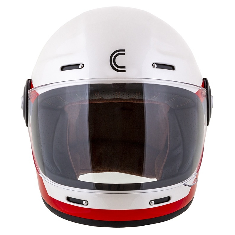 Cassida Fibre OPG integraal motorhelm wit-blauw-rood