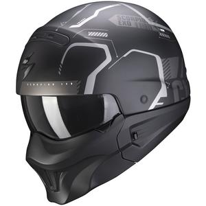 Open helm met masker Scorpion EXO-COMBAT EVO Ram zwart-zilver mat