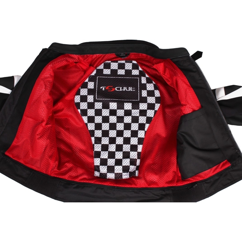 Dámská bunda Tschul 554 černo-červeno-bílá výprodej