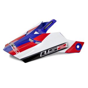 Helmvizier voor LS2 PEAK MX456 wit-blauw
