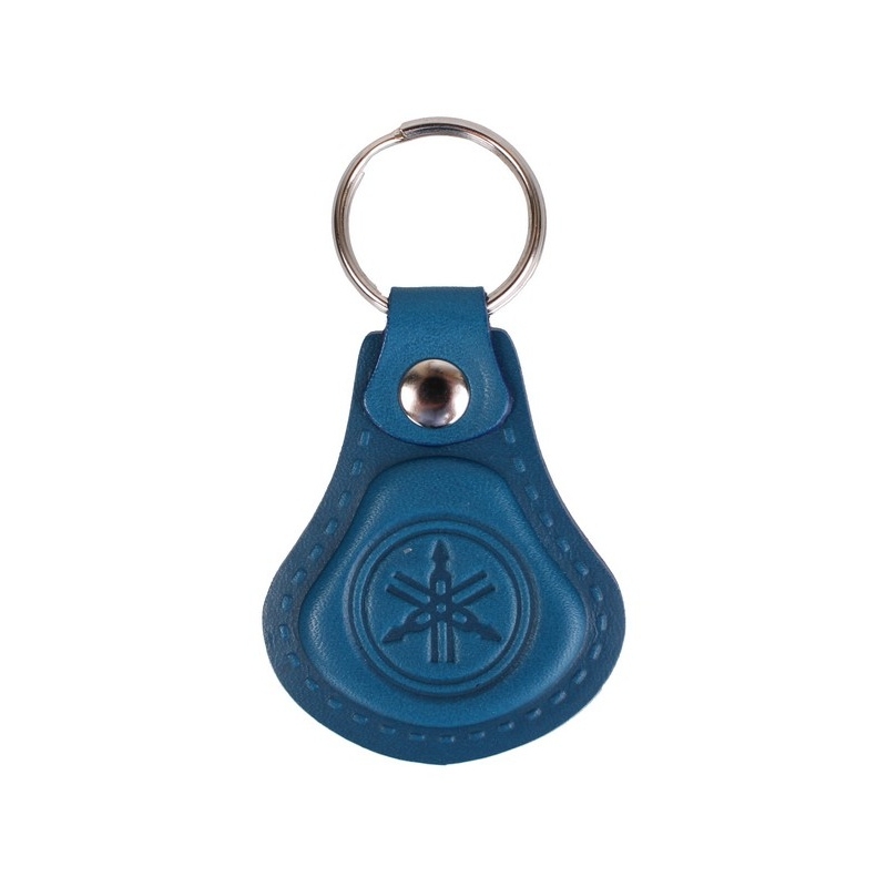 Leren sleutelhanger Yamaha blauw