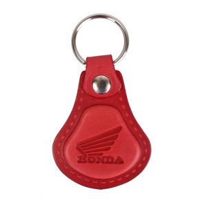 Leren sleutelhanger Honda rood