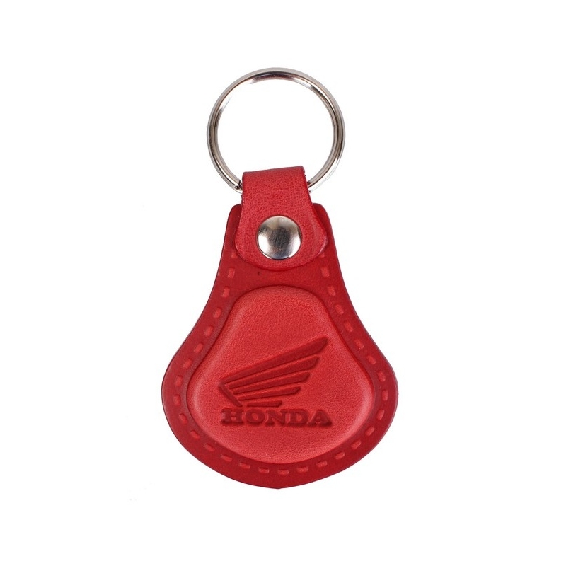Leren sleutelhanger Honda rood